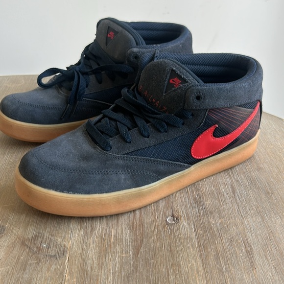Nike SB Zoom Omar Salazar Mid Navy and Red Sneakers 2010 Men size 9.5 - Picture 10 of 16